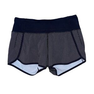 Lululemon Athletica speed shorts black and white Dottie women’s size 4